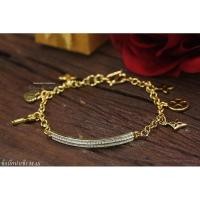 ราคา สร้อยข้อมือหลุยส์ ห้อยตุ้งติ้ง งานหุ้มทอง เพชร cz (7880357520)