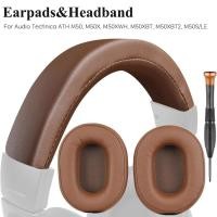 ราคา แผ่นรองหูฟังและแถบคาดศีรษะสําหรับ Audio Technica ATH M50, M50X, M50XWH, M50XBT, M50XBT2, M50S/LE หูฟัง, หนังโปรตีนเปลี่ยน Headstrap Pad Repair Part (40023231722)
