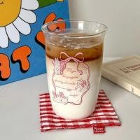 ราคา สไตล์เกาหลี INS แก้วโบว์สาวหัวใจเย็นแก้วถ้วยกาแฟ \ (26478005541)