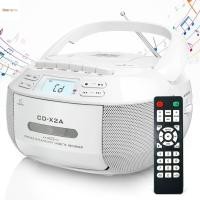 ราคา เครื่องเล่น CD Boombox เครื่องเล่นเทปคาสเซ็ต Combo พร้อม Bluetooth, วิทยุ AM/FM, เสียงสเตอริโอพร้อมรีโมทคอนโทรล, ไดรฟ์ AUX/USB (40681277852)