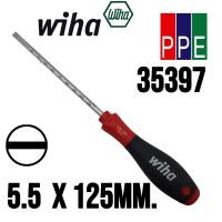 ราคา 302SF [Wiha] 35397 ไขควงปากแบนมี Scale 5.5mm. แกนยาว 125mm. Wiha 302 SoftFinish Slotted Screwdriver 5.5x125mm. (24571387882)