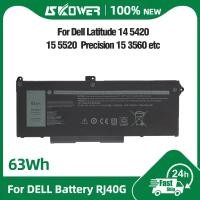 ราคา SKOWER แบตเตอรี่ 63Wh รุ่น RJ40G สำหรับ Dell Latitude 15 5520 14 5420 Precision 15 3560 P137G P104F WY9DX (53658166819)