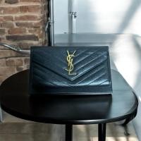 ราคา กระเป๋าสตางค์ใบยาว YSL wallet bag ของแท้ (27468502960)