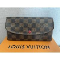 ราคา LV Damier Ebene Emilie Wallet Red ของแท้ ปี 2016 (44553552185)