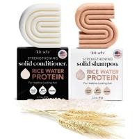 ราคา Kitsch Rice Water Shampoo & Conditioner Bar Set – Solid Hair Care Bars for Strength, Nourish – Sulfate & Paraben-Free, Made in USA – 2 ชิ้น (50510092702)