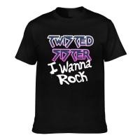 ราคา Twisted Sister I Wanna Rock อัลบั้มปก Glam สวมใส่สบายเสื้อยืดบุรุษสร้างสรรค์ (26194903725)