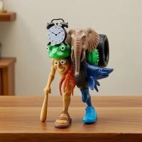 ราคา Joint Movable Combat Force Fit ไม้ Stick Man Shark นาฬิกาช้างล้อรูป Shanhaijing boss ของเล่นเครื่องประดับ (47811300884)