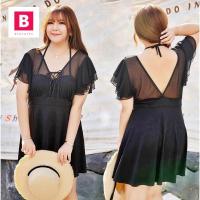 ราคา BikiniFC (XL-2XL) SB30 ชุดว่ายน้ำสาวอวบ เดรสวันพีซ ลูกเล่นซีทรู สาวอ้วน บิกินี่ ชุดเที่ยวทะเล (8712488223)