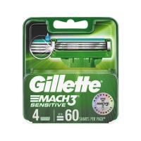 ราคา ยิลเลตต์ ใบมีดโกนมัคทรีเซนซิทีฟ Gillette Mach 3 Sensitive Blades 4Pcs. (53509441141)