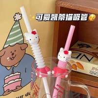 ราคา (พร้อมส่ง) Hello Kitty tube reusable หลอดคิตตี้ หลอดดื่มน้ำ (24985526216)