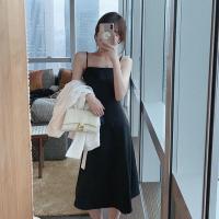 ราคา พร้อมส่งเดรสสายเดี่ยวสีดำ เดรสสีดำ สายเดี่ยวสีดำ เดรสสายเดี่ยว (4277394829)