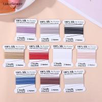 ราคา Takaflower 1 ชิ้น 2 # 0.45 มิลลิเมตร Handmade ผ้าไหมธรรมชาติเชือกลูกปัดด้ายผ้าไหมเข็ม End ผ้าไหมสําหรับ DIY เครื่องประดับทําใหม่ (41777185110)