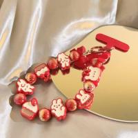 ราคา สร้อยข้อมือลายการ์ตูนเชอร์รี่สีแดงมูลค่าสูงเคสมือถือสร้อยข้อมือลูกปัดสร้อยข้อมือพวงกุญแจห่วงโซ่โทรศัพท์มือถือสากลเชือกเส (29351582015)