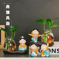 ราคา [พร้อมสต็อกขายร้อน] สไตล์จีน กลิ่นฉุน สุภาพสตรีแจกันไฮโดรโพนิสีเขียว ผักชีฝรั่ง น้ําวัฒนธรรมแจกันขนาดเล็กตกแต่งบ้านสํานักงานทํางานตําแหน่งเดสก์ท็อปตกแต่ง (56309687494)