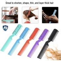 ราคา หวีซอยผม เปลี่ยนใบมีดได้ หวีซอย คละสี แถมฟรี2 ใบมีด ซอยผม ในด้ามเดียว (25117522054)