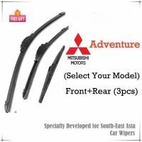 ราคา (ด้านหน้า+หลัง 3 ชิ้น) ชุดใบปัดน้ําฝน Mitsubishi Adventure สําหรับ (เลือกรุ่นของคุณ) ชุดที่ปัดน้ําฝนกระจกรถยนต์ Advanture SUV (ประเภทกล้วย+หลังเดิม) โดย ภรรยา (42454995520)
