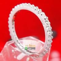 ราคา แหวนเพชร รอบวง แหวนเงินแท้ ชุบทองคำขาว เพชร Swiss แหวนแถว แหวนพิรอด YTG-10406 (4441175372)