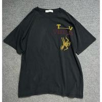 ราคา toga black cotton embroidered detail t shirt (used) (50356237493)