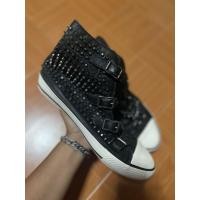 ราคา a.s.h สีดำ มีซิปข้าง ไซร้ 39/25 มือสองของแท้ (43315824544)