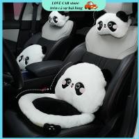 ราคา LOVECAR หมอนรองศีรษะแพนด้าขนกระต่ายน่ารักพนักพิงชุดเบาะรองนั่งในรถยนต์ (44510703089)