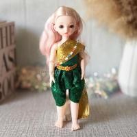 ราคา ชุดบาโบลี่ ชุดตุ๊กตา บาโบลี่ 30 ซม. ชุดไทยโจงกระเบน สีเขียวเข้ม ทอง ชุดตุ๊กตา BJD ไม่รวมตัวตุ๊กตา (53801627462)