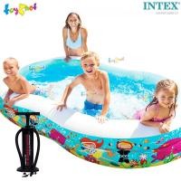 ราคา Intex สระเป่าลมลายนักดำน้ำตัวน้อยและสัตว์ใต้ทะเลแสนสนุก 2.62x1.60x0.46 ม. รุ่น 56490 + ที่สูบลม ดับเบิ้ลควิ๊ก ทรี (19493265358)