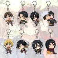 ราคา Attack On Titan Anime พวงกุญแจอะคริลิคคอลเลกชัน Mikasa Eren Levi Armin (56910165971)