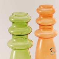 ราคา SARABARN Glass Vase | แจกันแก้ว ทรงสูง สีส้ม และ สีเขียว (23581477663)