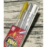ราคา ชุดปากกา Gell ตกแต่ง 3 ชิ้นพร้อมทอง, เงิน, สีขาว Glitter - Sakura Gelly Roll Japan (27955598808)