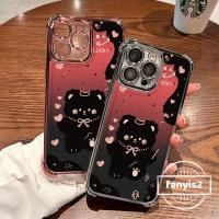 ราคา ปลอกเข้ากันได้สําหรับ ไอโฟน 11 15 16 14 13 12 มือโปร สูงสุด 8 7 บวก X XS สูงสุด กับ 2020 เอ็กซ์อาร์ สี่มุมกันกระแทกป้องกันการตกน่ารักหมีกรณีใสกรณีปกนุ่ (54710850228)