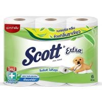 ราคา สก็อตต์เอ็กซ์ตร้ากระดาษชำระกลิ่นเนเชอรัลคลีน 6ม้วน Scott Extra Toilet Tissue Natural Clean 6rolls [8888336023137 ] (46060321105)