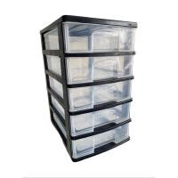 ราคา ตู้ลิ้นชัก 5 ชั้นใส ขนาด A4 สำหรับใส่เอกสารตั้งโต๊ะ Office organizer A-111-1 ขนาด 26*34*48 เซน โครงสีดำลิ้นชักใส (29662208713)