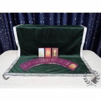 ราคา ผ้ากำมะหยี่ปูโต๊ะดูดวงไพ่ยิปซี ทาโรต์ Tarot สีเขียว ขอบสีเงิน ขนาด 1 นิ้ว (8617452074)