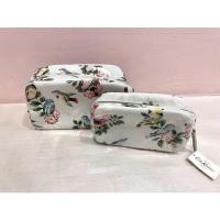 ราคา เซ็ตกระเป๋าเครื่องสำอาง 2 ใบ Cath Kidston ของแท้ ลาย Spring Birds (9375077575)