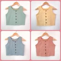 ราคา เสื้อก้อม เสื้อพื้นเมืองแขนกุด โทนสีเอิรทโทน เสื้อครอป (2653563668)