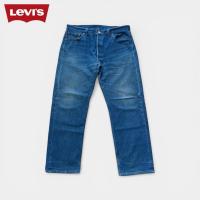 ราคา กางเกงยีนส์มือสอง Levi’s 501 เอว38 ยาว40.5 ปลายขา 9 ป้าย made in USA กระดุมเลข 552 สภาพดี ไม่มีตำหนิ (45055826192)