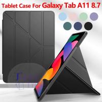 ราคา สําหรับ Samsung Galaxy Tab A11 8.7 นิ้ว 2025 SM-X133 SM-X135 ซิลิโคนแท็บเล็ต Capa Y-Stand Caso De Couro Inteligente สําหรับ samsung galaxy tab a11 8.7 ปลอก (46251374672)