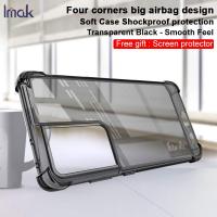 ราคา Imak for Samsung Galaxy S21 Ultra 5G Shockproof Casing Clear Soft TPU Case Galaxy S21 Plus 21+ 5g Transparent Silicone Back Cover Screen Film (7777607110)