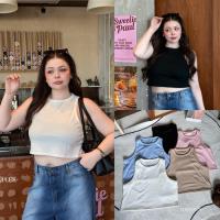 ราคา Chubby Supi - Basic Rib Crop เสื้อกล้ามสาวอวบ อก40-50“ (lin) เสื้อผ้าสาวอวบ (53407167671)