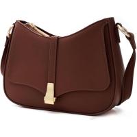 ราคา Prettyzys Crescent กระเป๋าสะพาย กระเป๋า tote หนัง vegan สไตล์วินเทจเรโทร (57058188720)