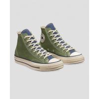 ราคา รองเท้า CONVERSE CHUCK 70 TRIPLE STITCH CANVAS HI - TREELINE/MIDNIGHT NAVY/NATURAL IVORY (18084693340)