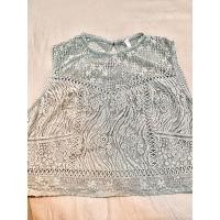 ราคา เสื้อครอปสาวอวบผ้าลูกไม้สีเขียวมิ้นท์แขนกุด (17651334103)
