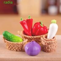 ราคา RADIANTZAP ผักตุ๊กตา Miniatures, น่ารักมินิจําลองตะกร้าผัก,เลียนแบบผักเรซิ่นหัตถกรรมสมจริงหัตถกรรมผักรุ่นผลไม้ Prop สอน (55058160859)