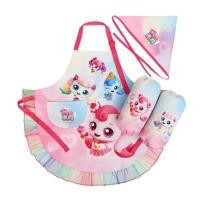 ราคา Tiny Ping Aurora Kids ชุดผ้ากันเปื้อน PR018 ผ้ากันเปื้อน + ปลอกแขน + หมวกหัว | การทําอาหารสนุกสนานและงานฝีมือ (55602536719)
