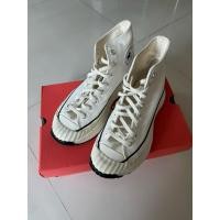ราคา converse รองเท้าผ้าใบสีขาวครีม หุ้มข้อ มือ2ใหม่กริ๊ง (25758327134)