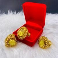 ราคา แหวนไหมทอง(ฟรีไซส์)แหวนทองชุบ แหวนหินไหมทองมงคล เสริมดวง (42703475452)