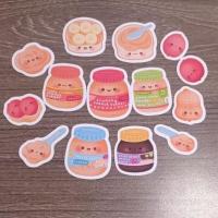ราคา ชุดถั่วลิสงจิบิน่ารัก 14 ชิ้น เนยถั่ว สติ๊กเกอร์ถั่วลิสง ม000210 (41579363013)