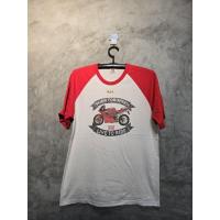 ราคา เสื้อยืดมือสอง อก19'ยาว28'BORN FOR SPEED" "LIVE TO RIDE" ป้ายคอFruit of the Loom (43928567214)