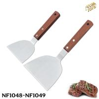 ราคา itimtoys เกียงทำขนมสแตนเลสด้ามไม้/ตะหลิวเทปันยากิ NF1048 (45157843693)