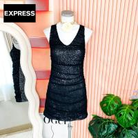 ราคา ไซด์ XS แบรนด์ Express แท้ 100%มินิเดรส งานทูโทน ไขว้หลัง งานเกล็ดวิบวับ สีดำ ใส่ออกงาน เดรสออกงาน ชุดปาร์ตี้ (56552249767)